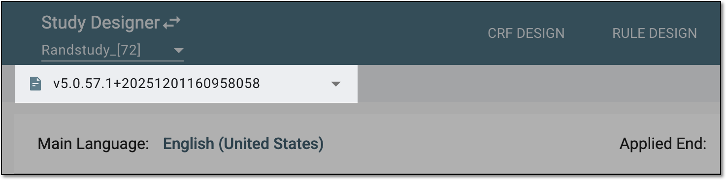 Selecting draft CRF version