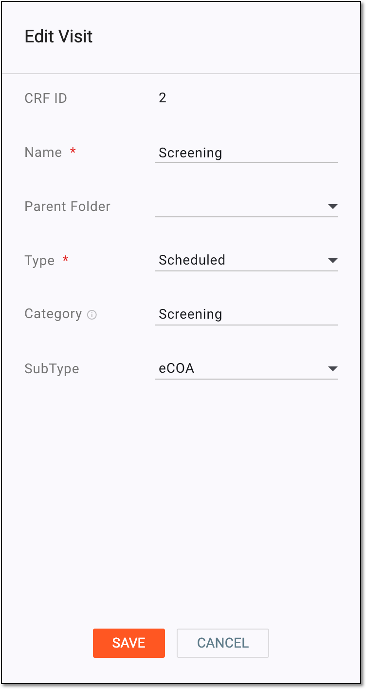 Editing visit details