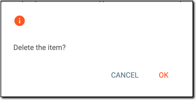 Confirming user deletion