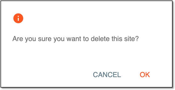 Confirming deletion