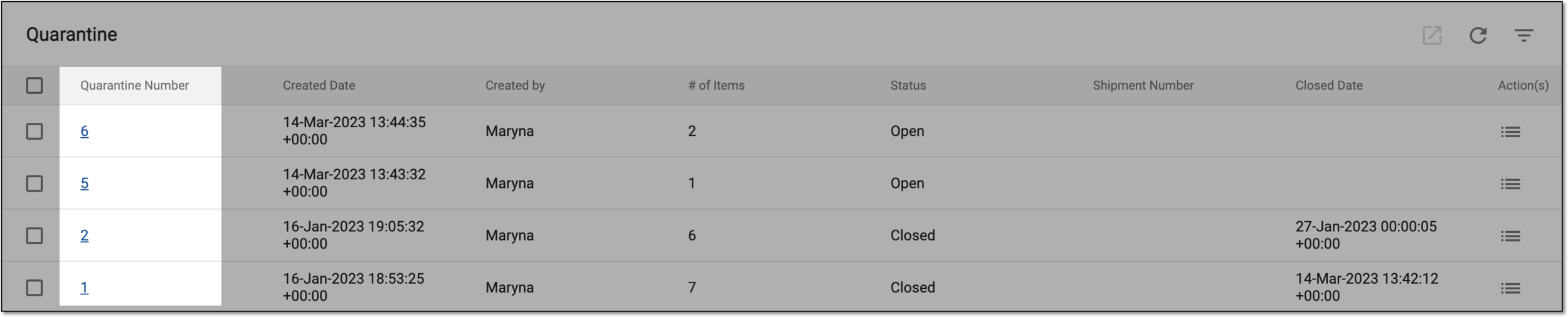 Accessing quarantined items at depot