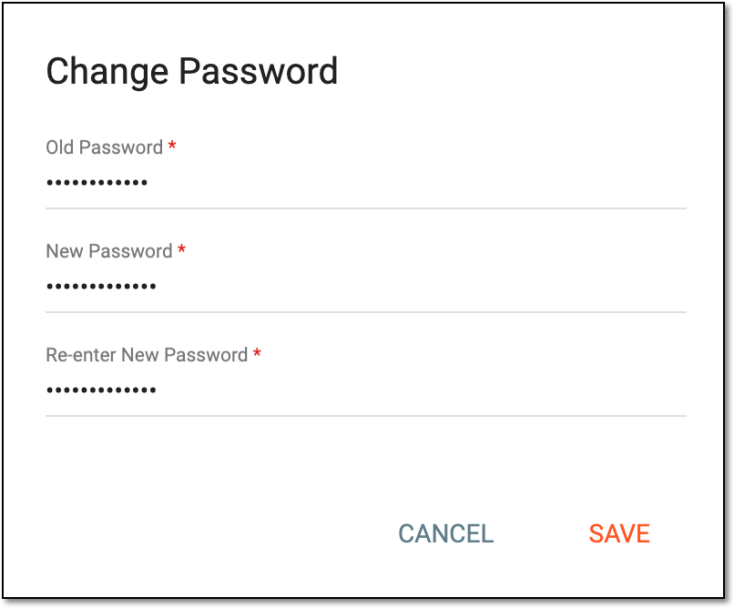 Changing password