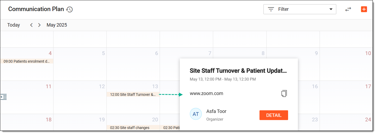 Accessing meeting details