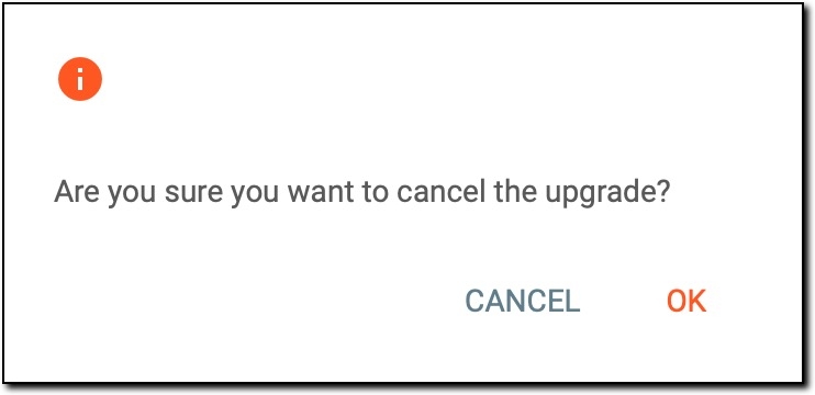 Confirming cancellation