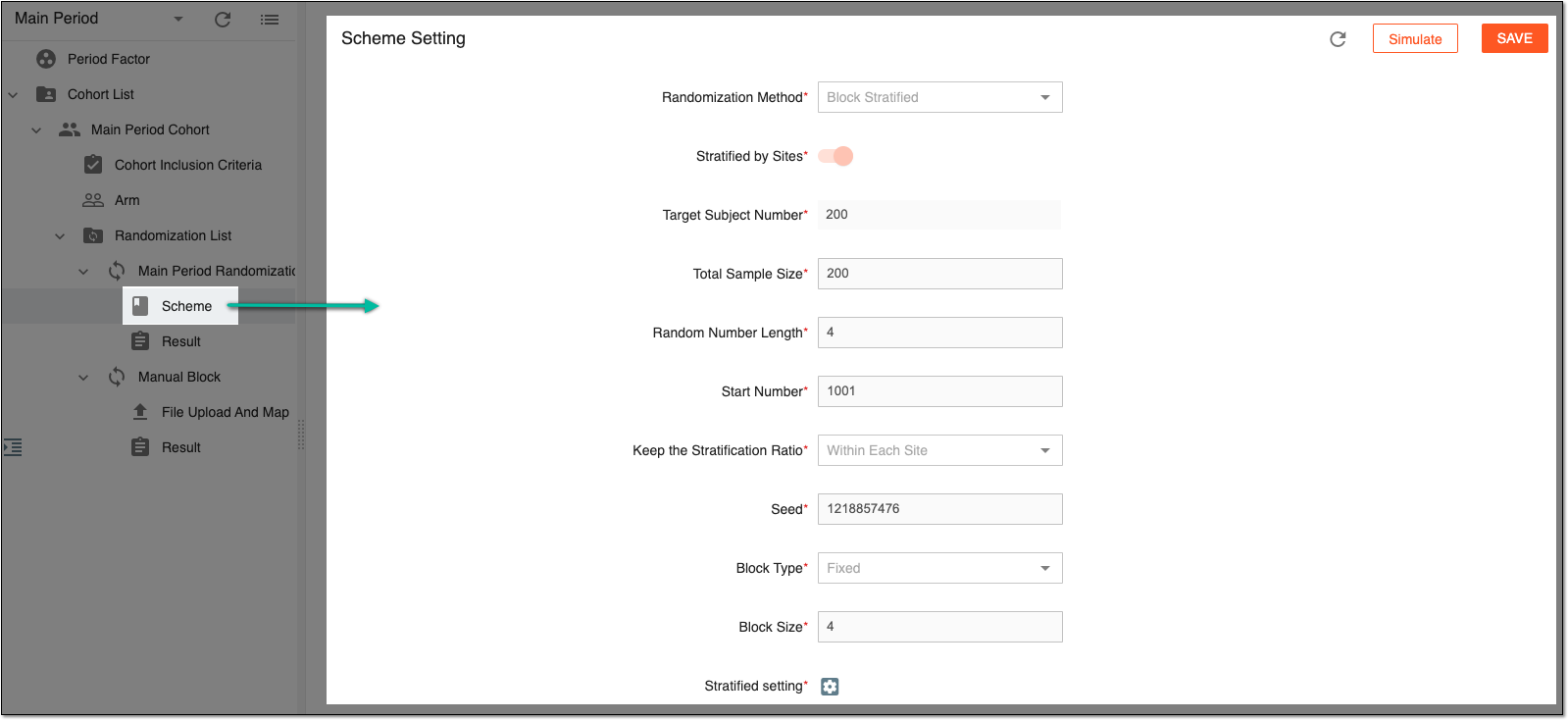 Defining system-generated randomization scheme