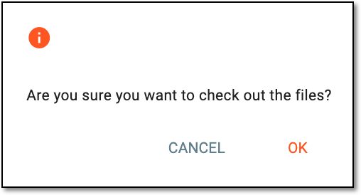 Confirming file check-out