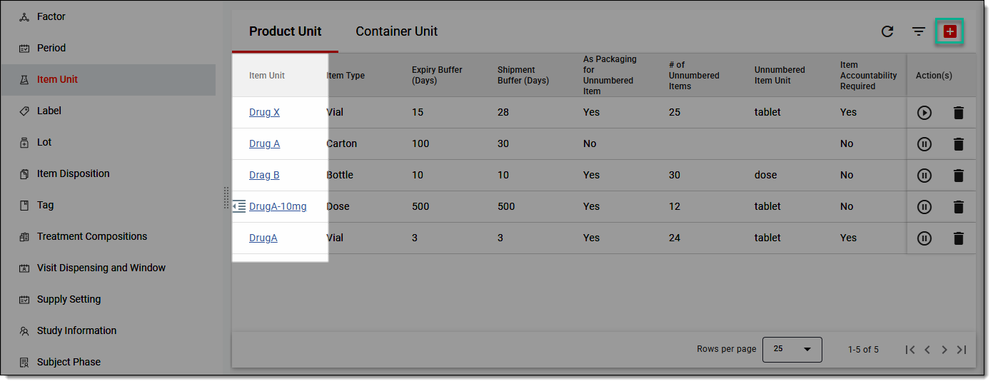 Selecting product unit