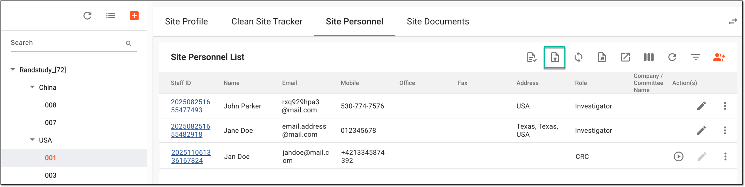 Accessing document completion summary for site personnel
