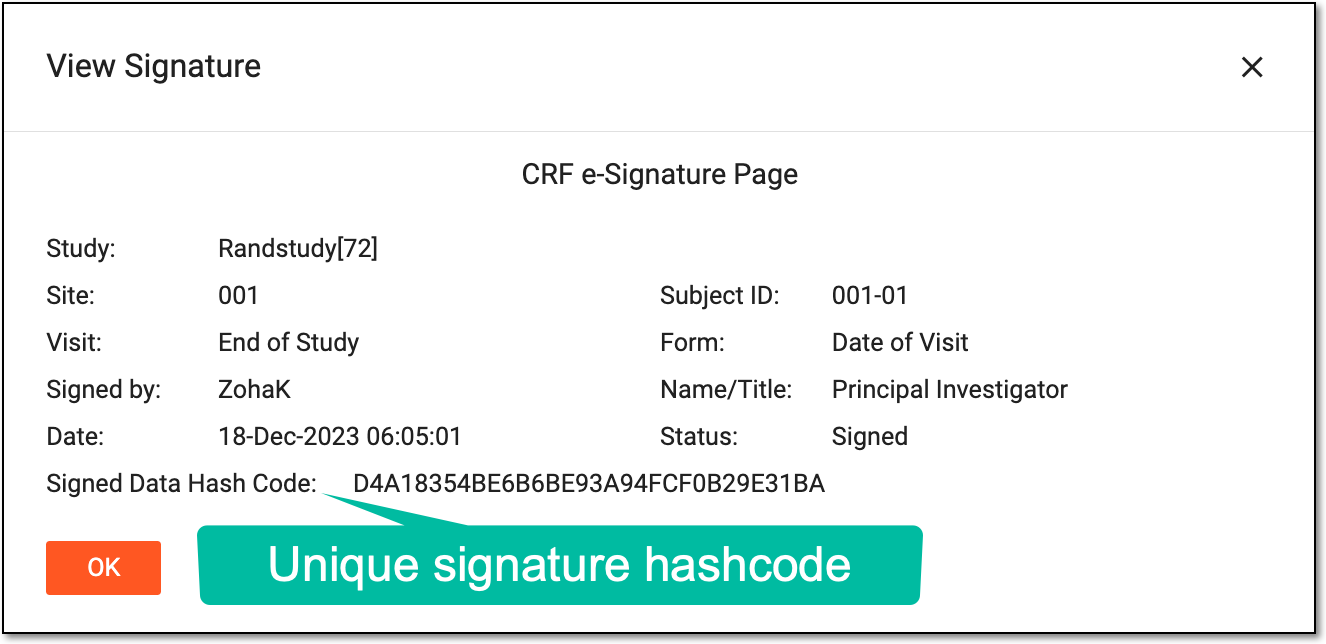 Viewing unique hashcode