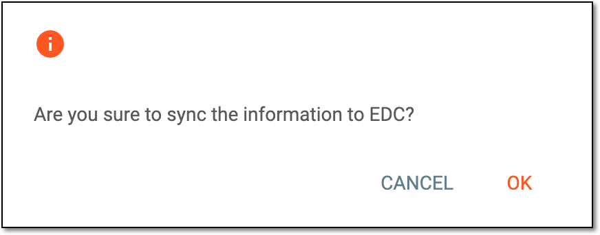 Confirming data sync