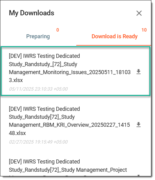 Downloading issues report
