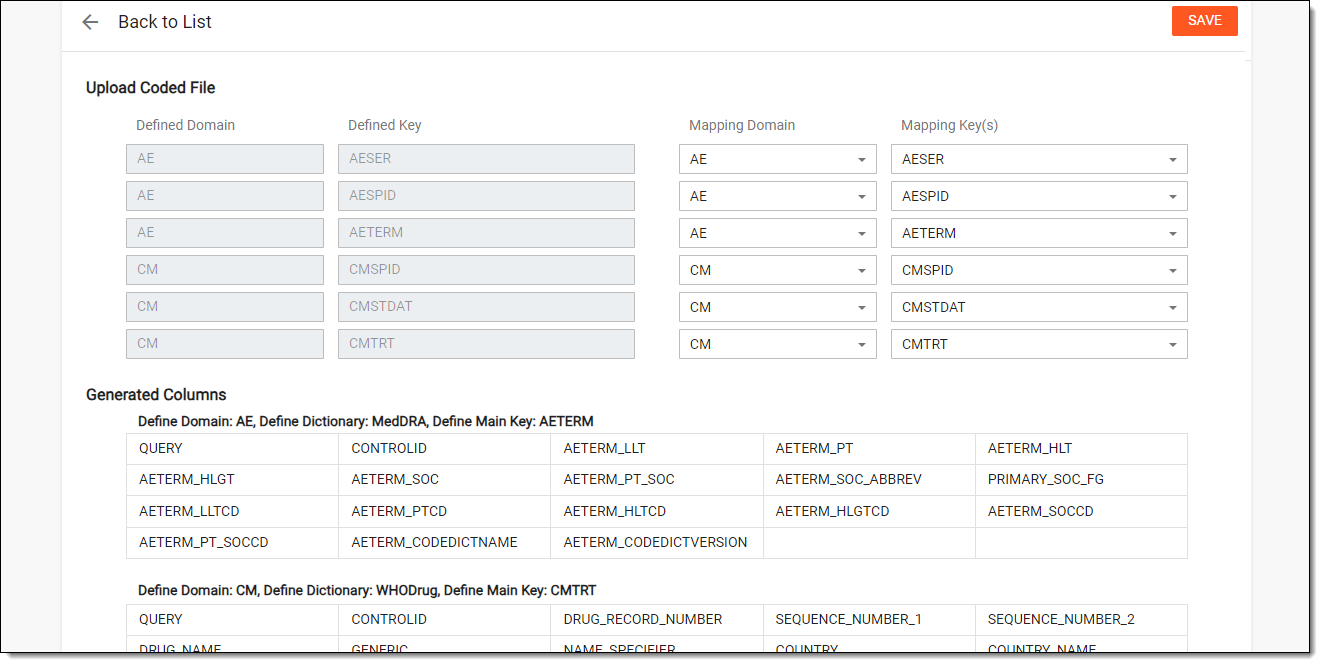 Updating mapping columns