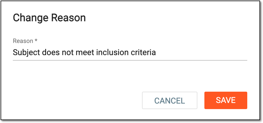 Adding reason to deactivate/activate subject