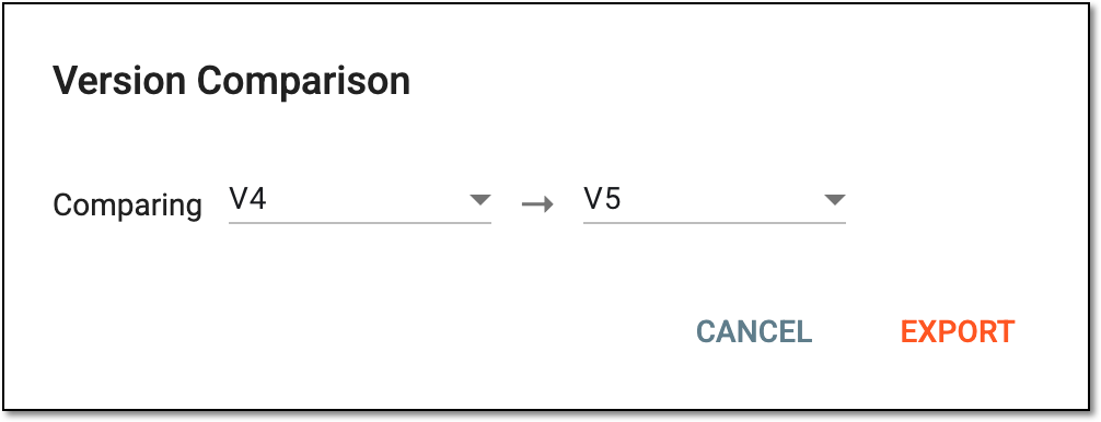 Selecting PD template version to compare