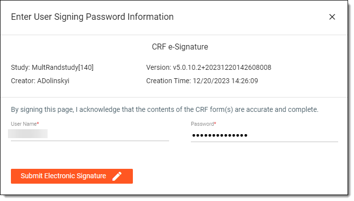 Signing CRF version