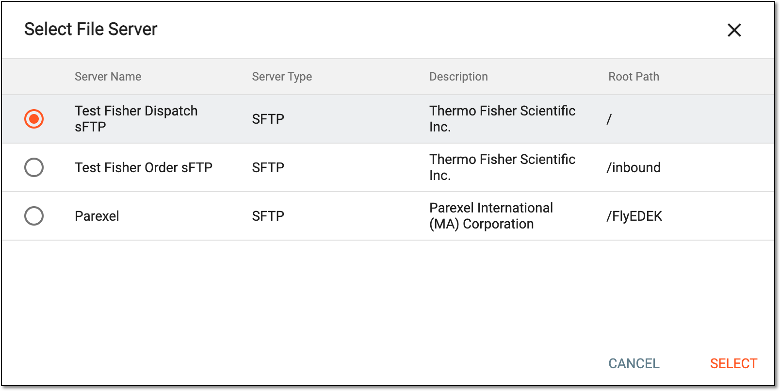 Selecting file server