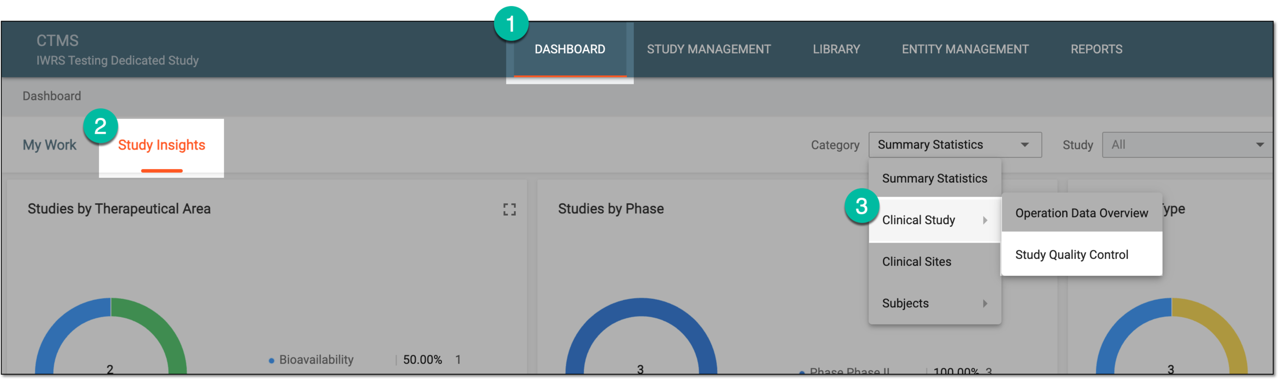 Accessing study quality control statistics
