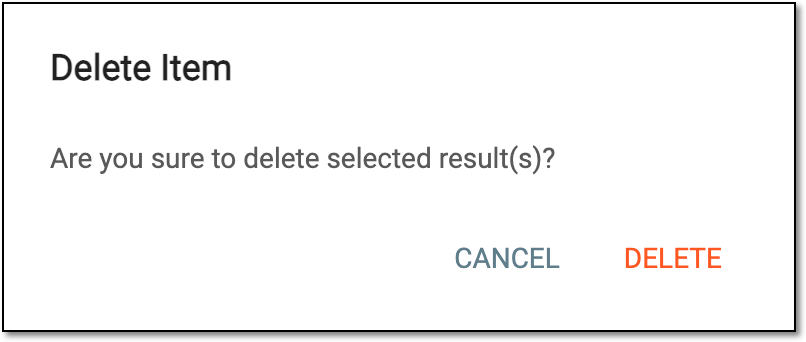 Deleting SDV result record