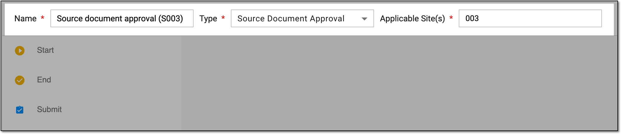 Adding source document approval workflow details