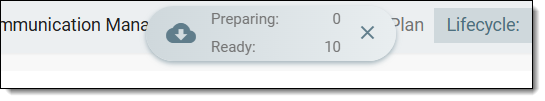 Downloads widget showing follow-up tasks exported