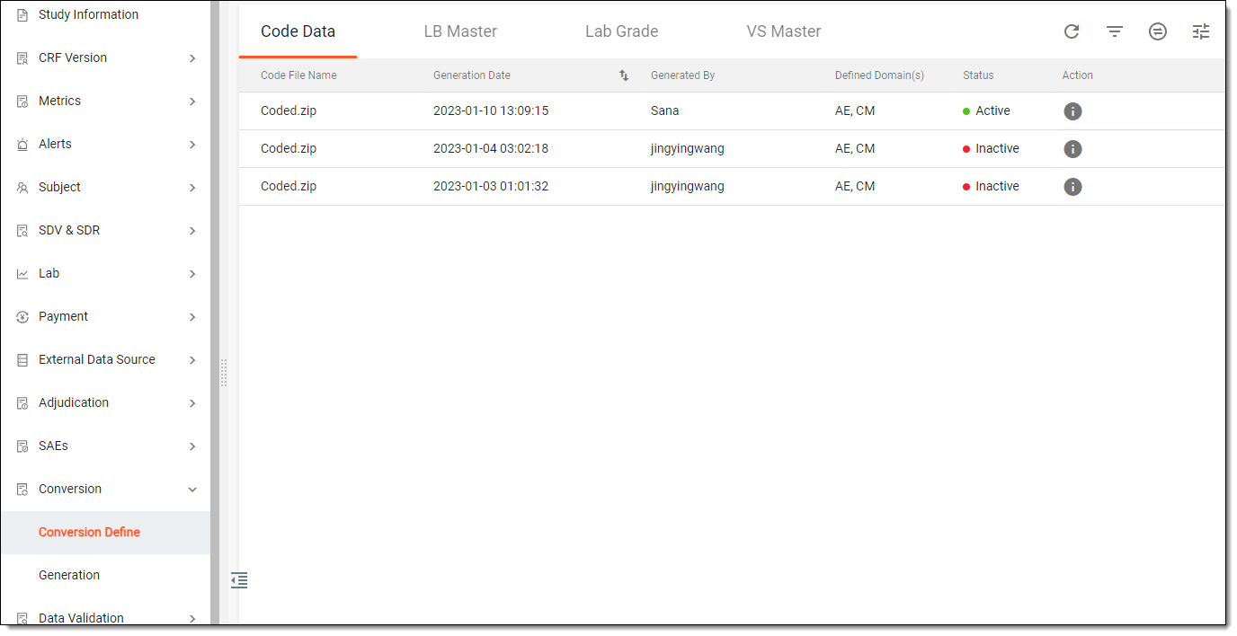 Raw data coding config