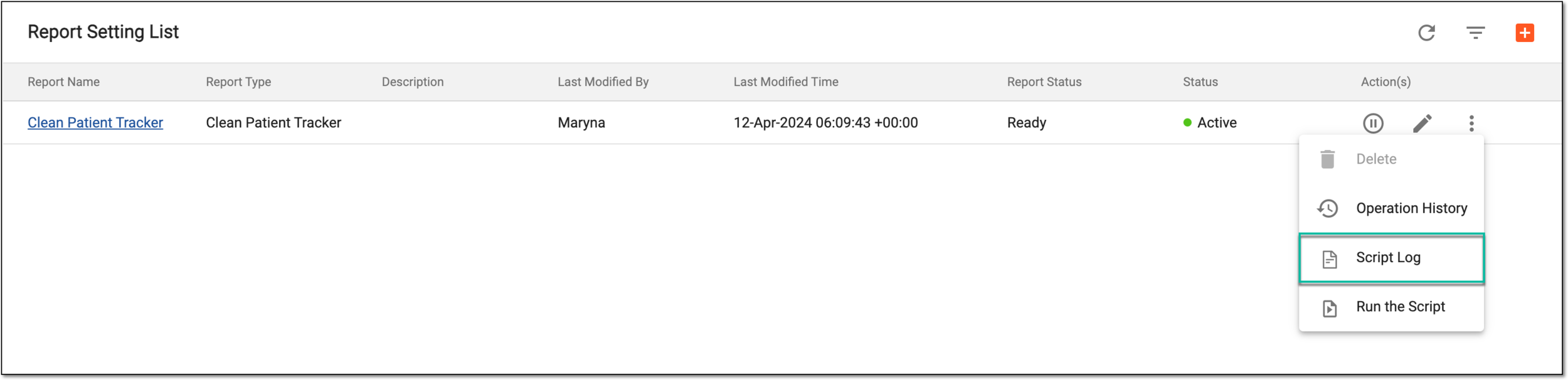 Accessing script log