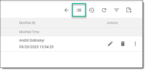 Selecting option to view contact log audit trail