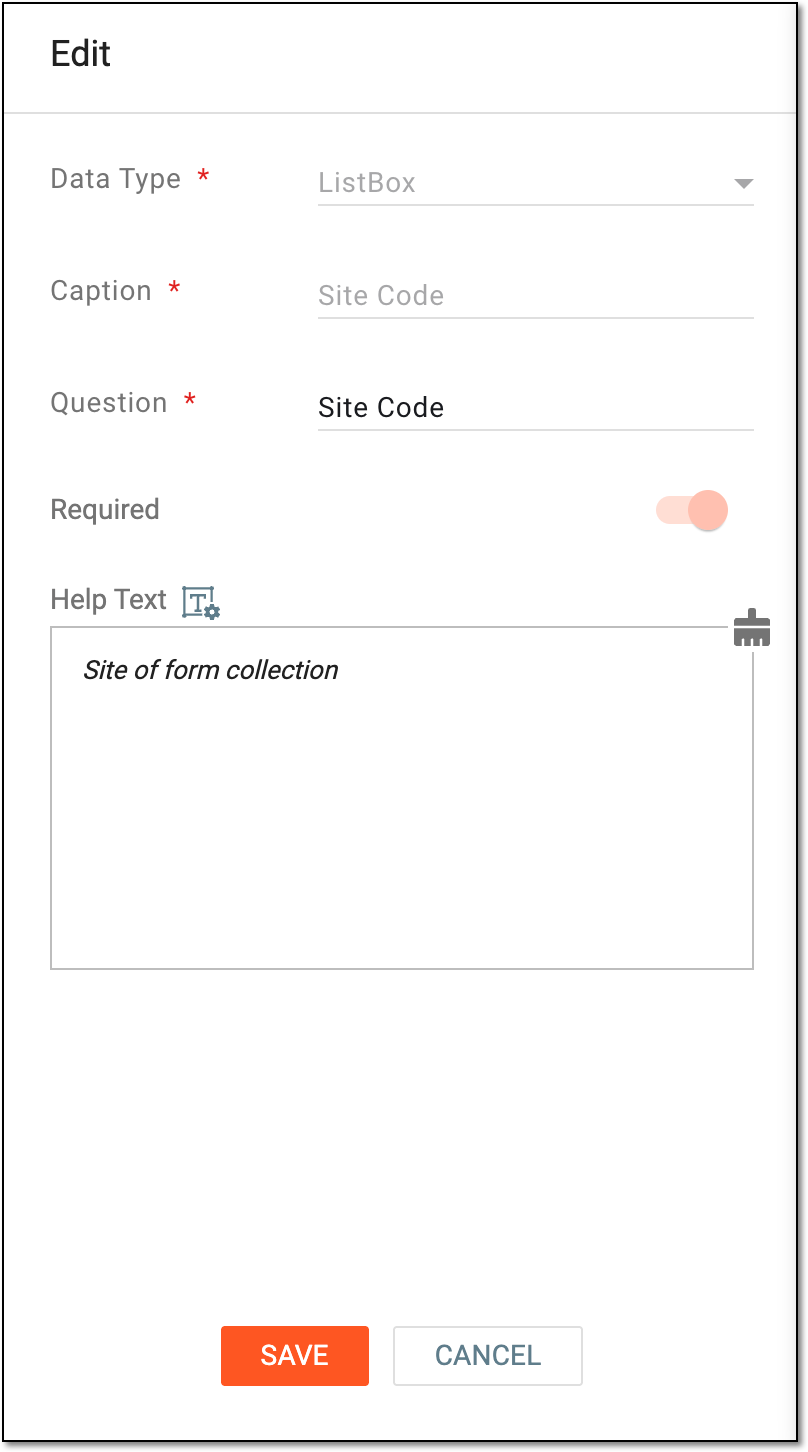 Editing question details