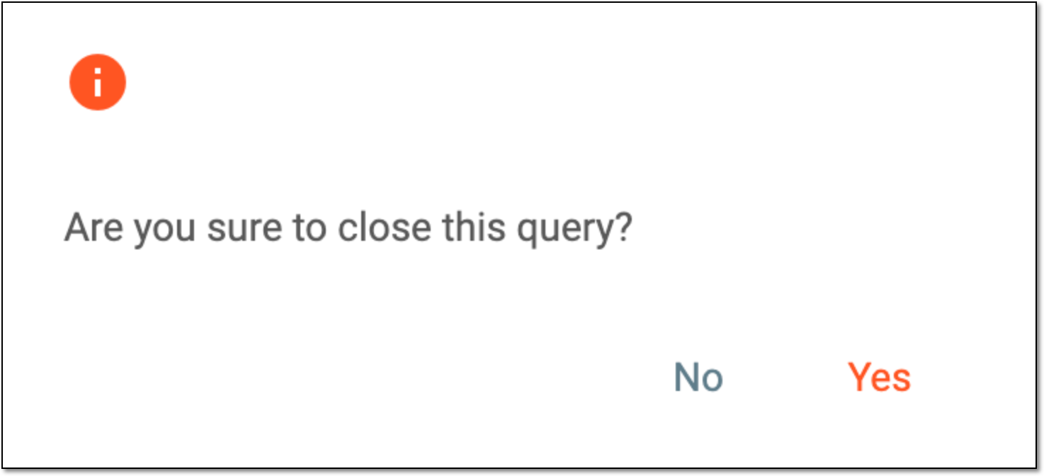 Confirming query closure
