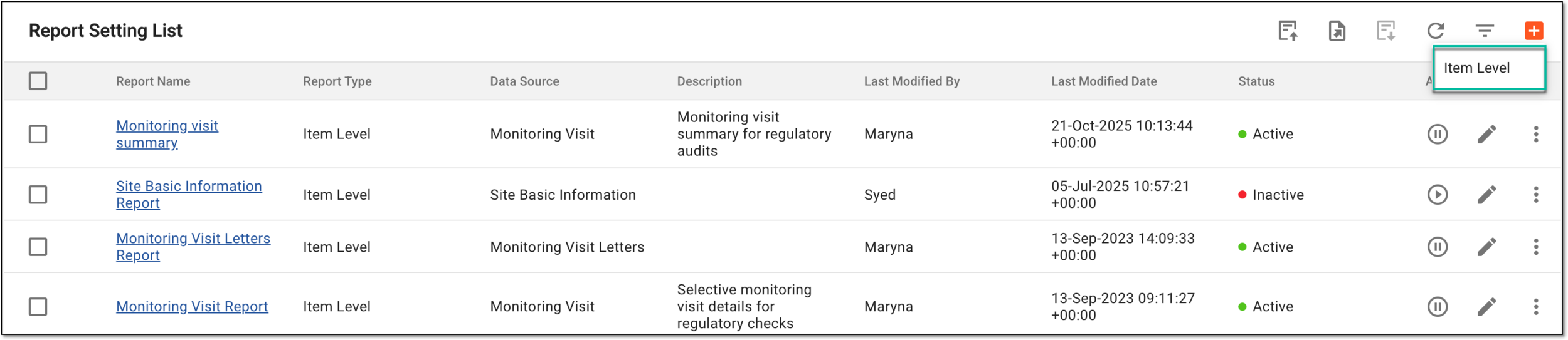 Selecting option to create on-demand report setting