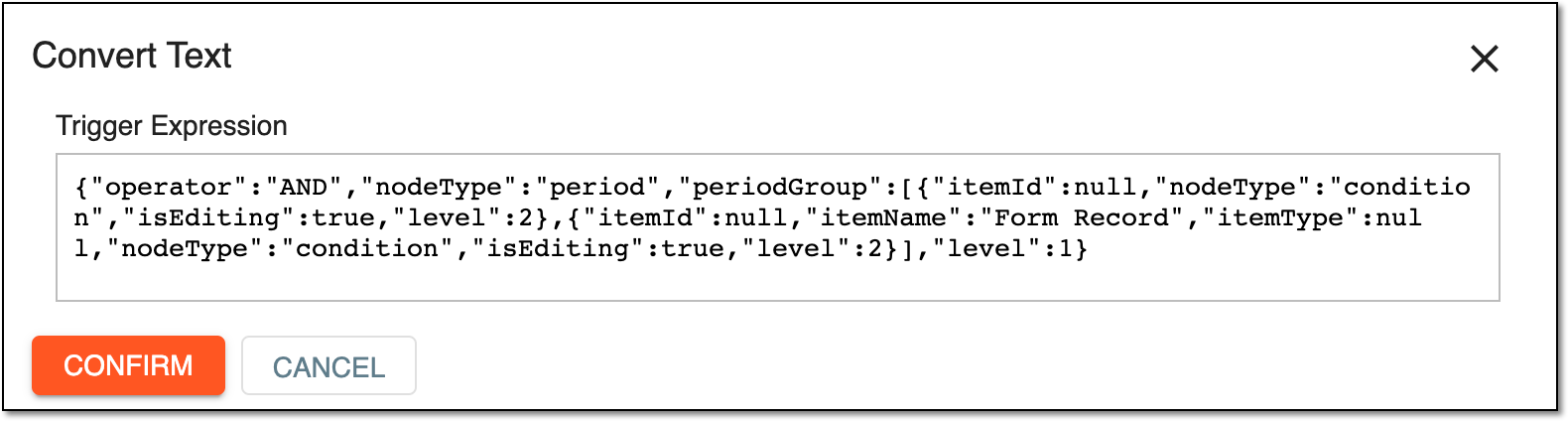 Setting up trigger variables in text editor