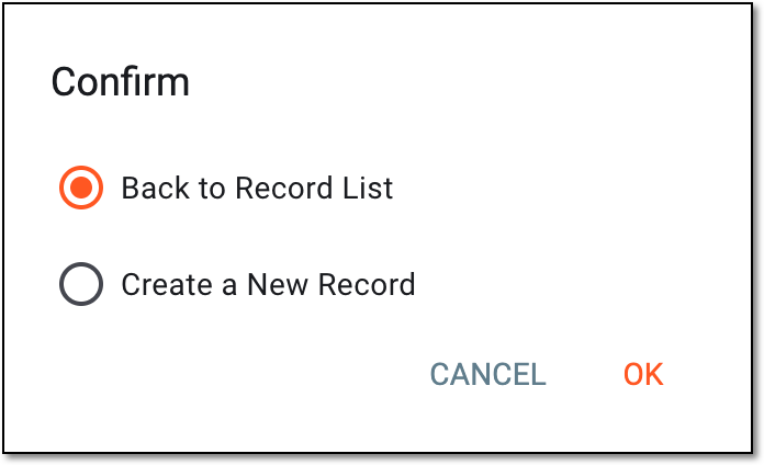 Choosing next action after saving record