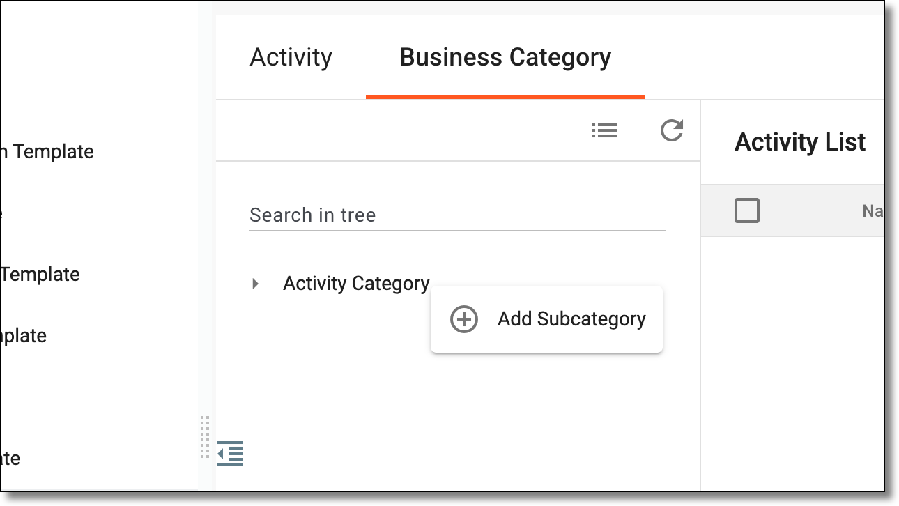 Selecting to add category