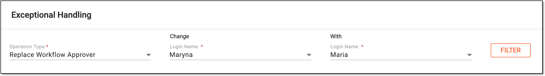 Selecting original and replacement users
