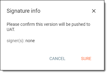 Confirming CRF version signatures