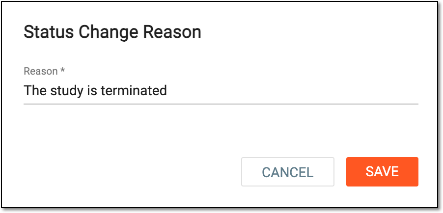 Providing status change reason