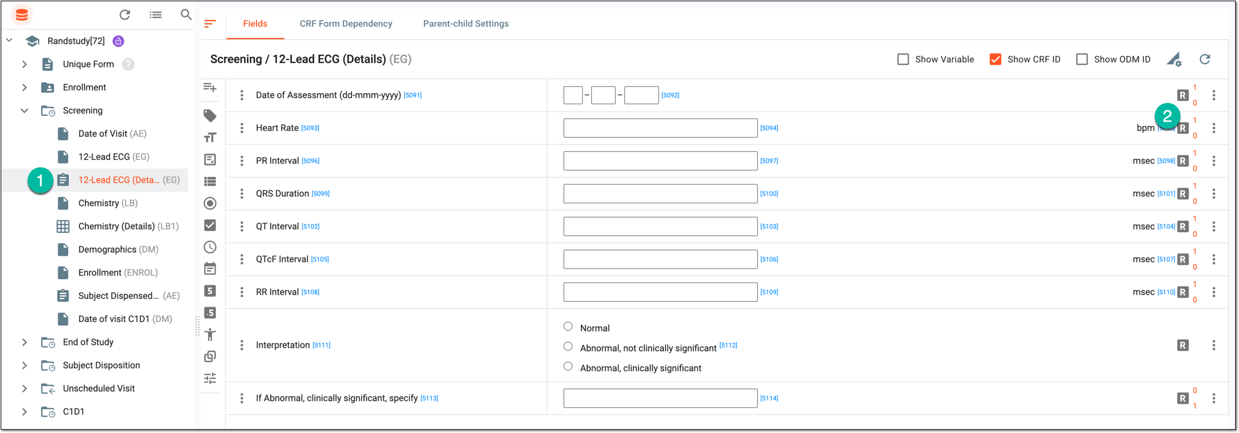 Accessing form and rule design for item