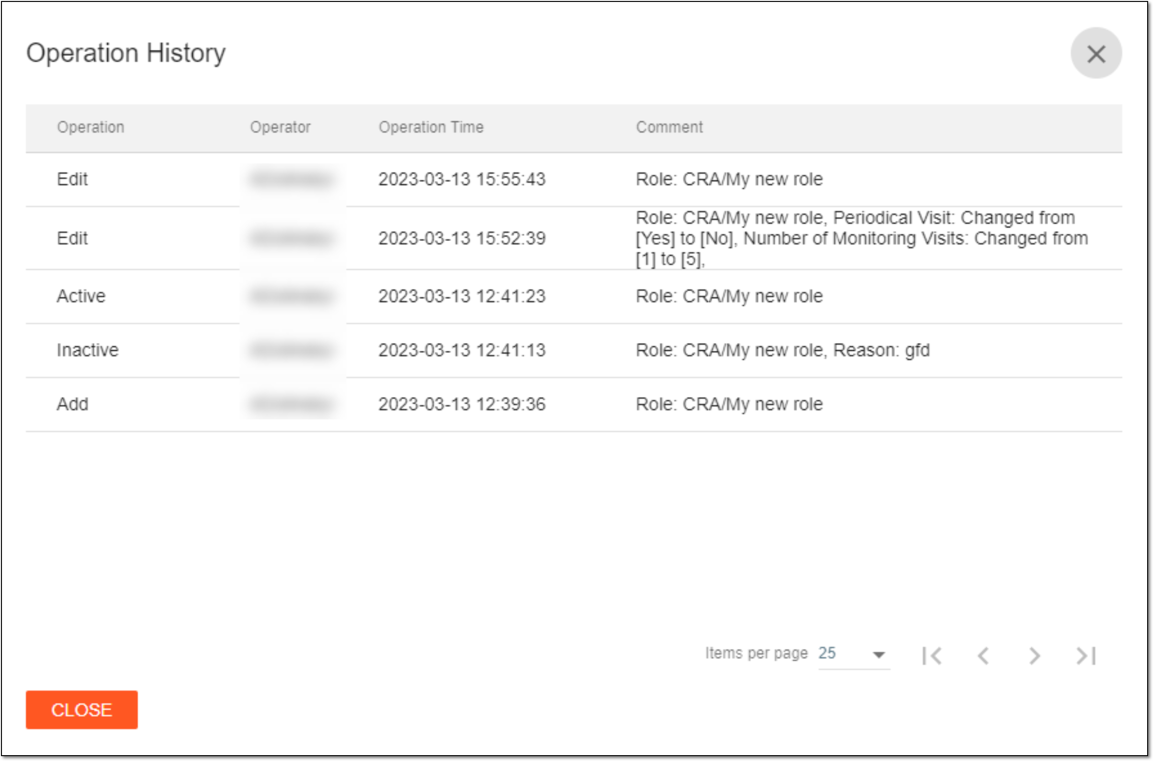 Viewing operation history of monitoring plan