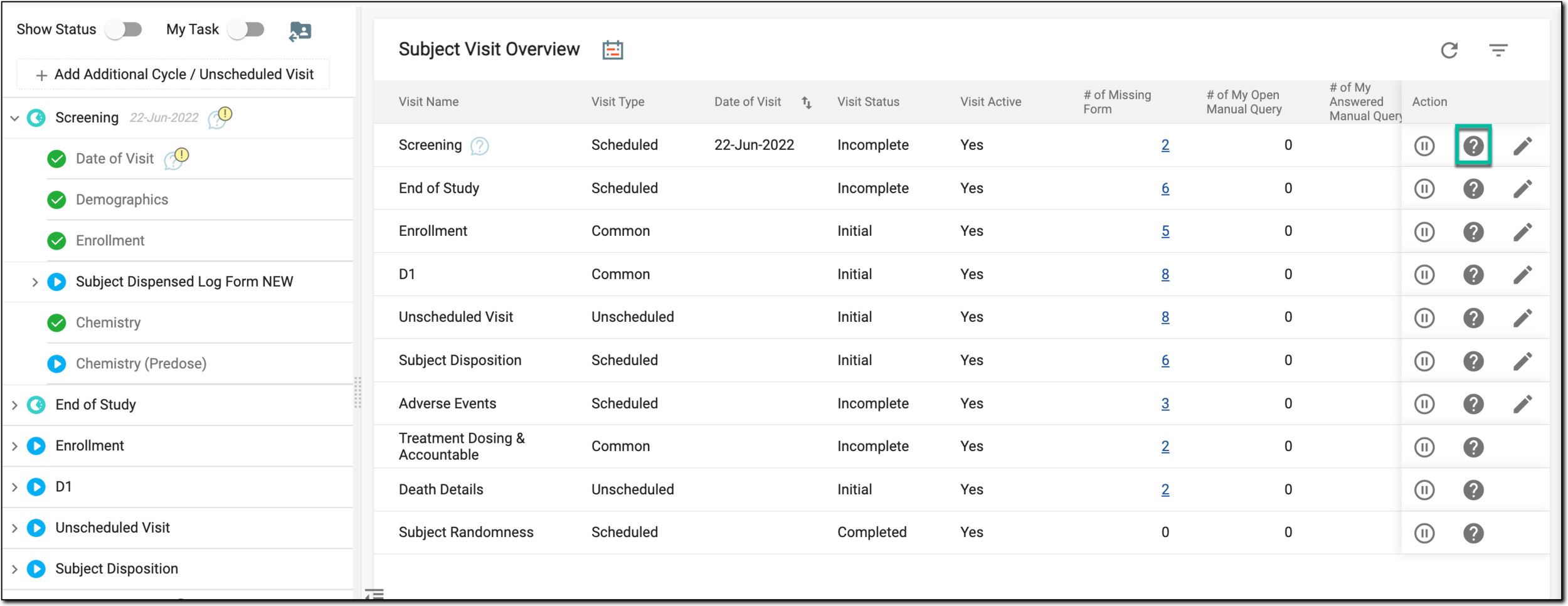 Location option to open query
