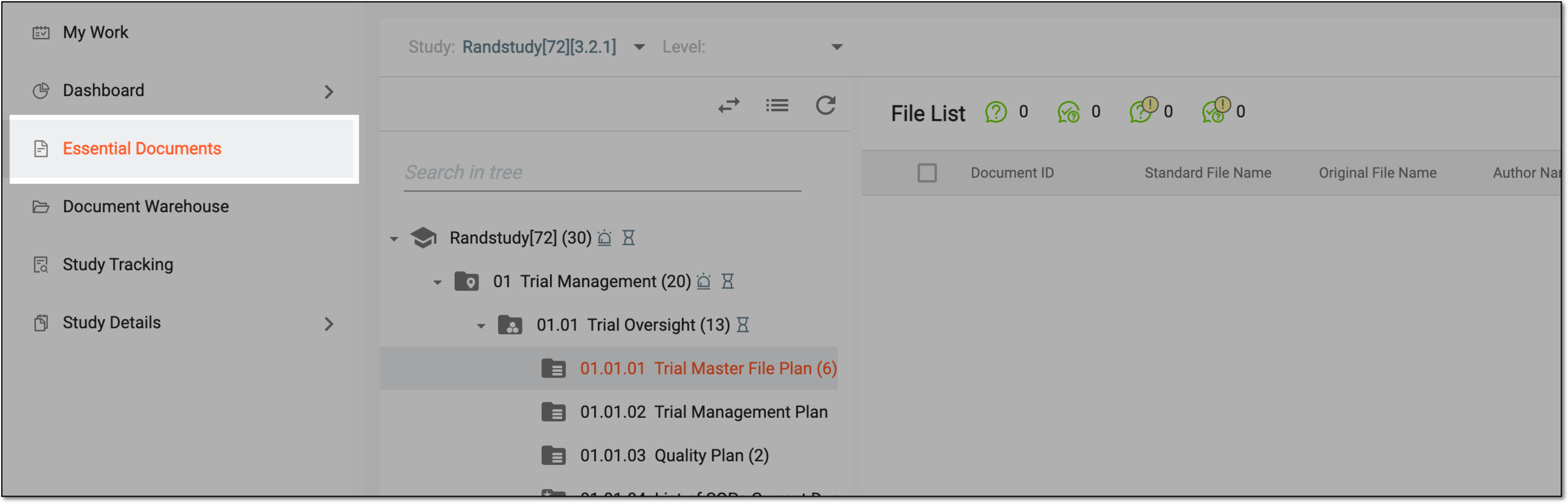 Opening essential documents
