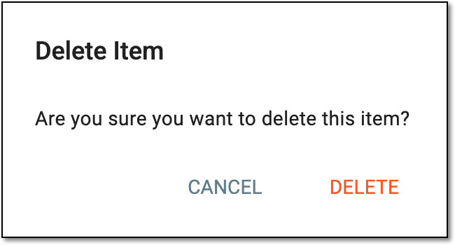 Confirming participating organization deletion