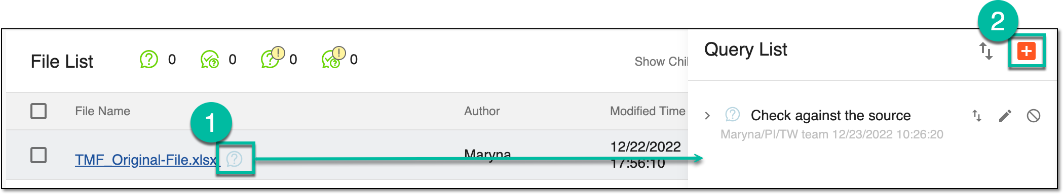 Selecting to add new query