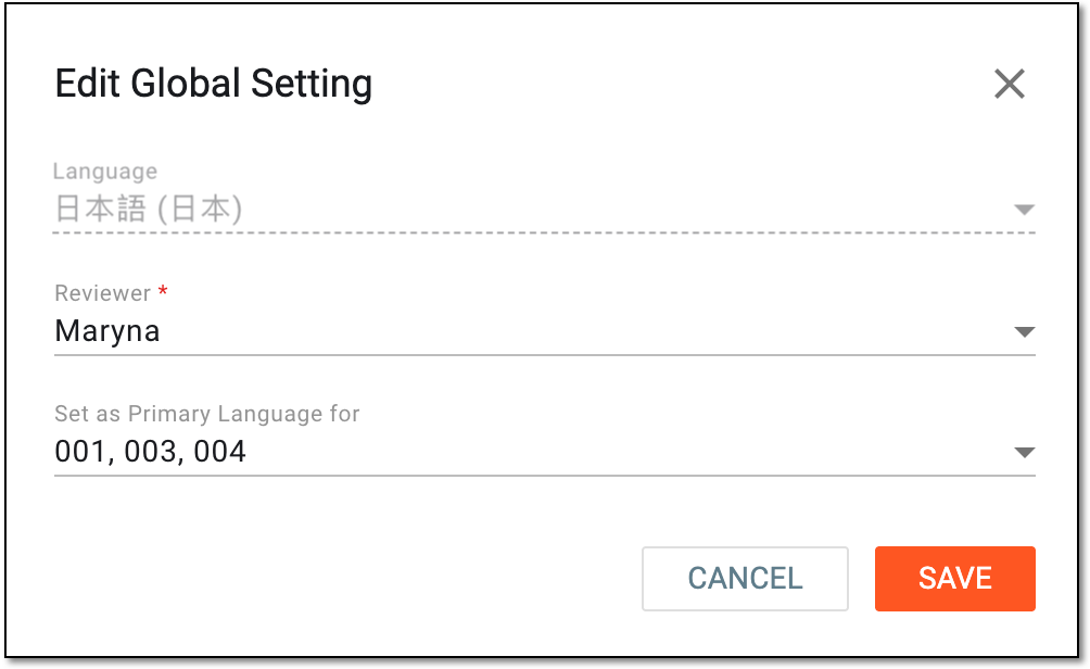 Editing global translation setting