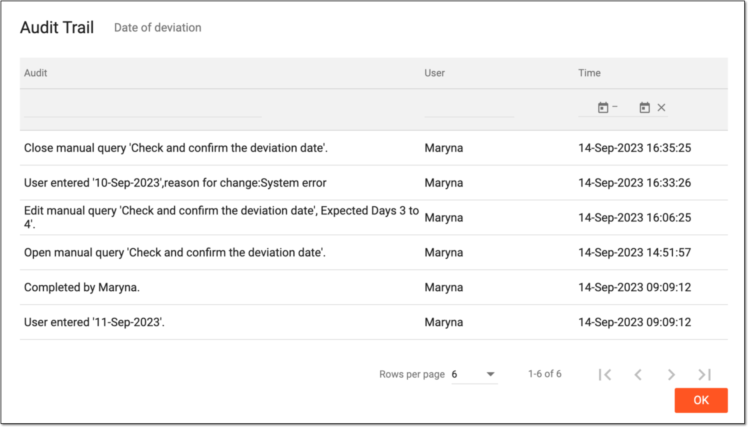 Entering query details
