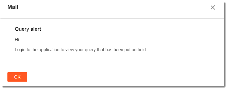 Previewing query alert