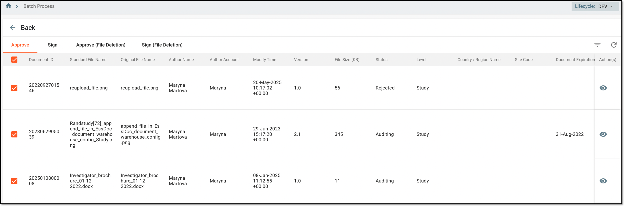 Managing tasks pending approval