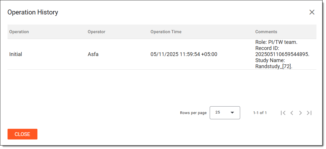 Analyzing operation history of ICF tracking report