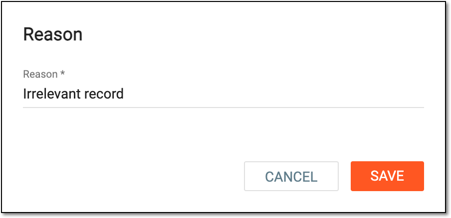 Providing deactivation reason