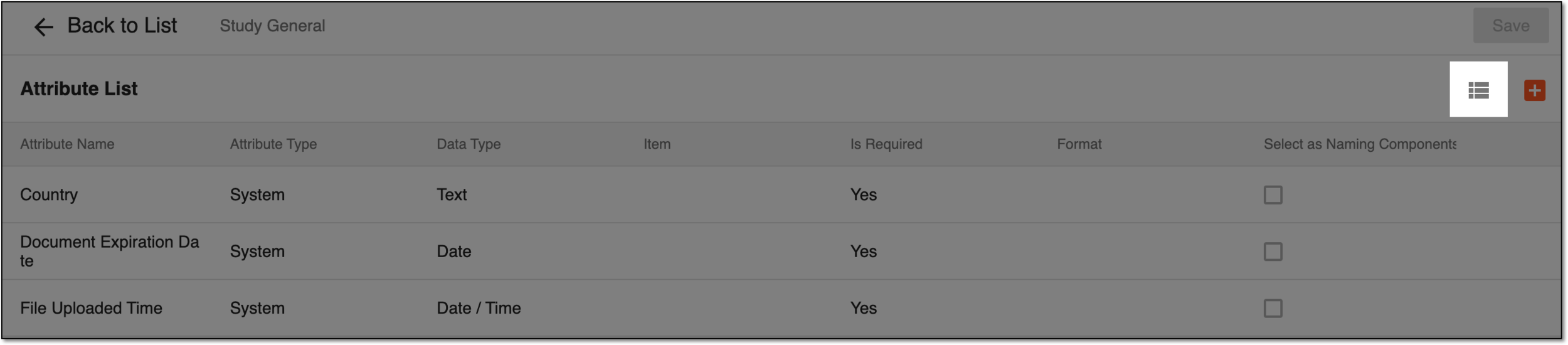 Viewing file type attributes