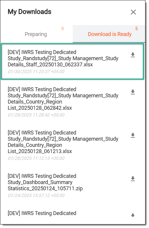 Downloading site personnel list